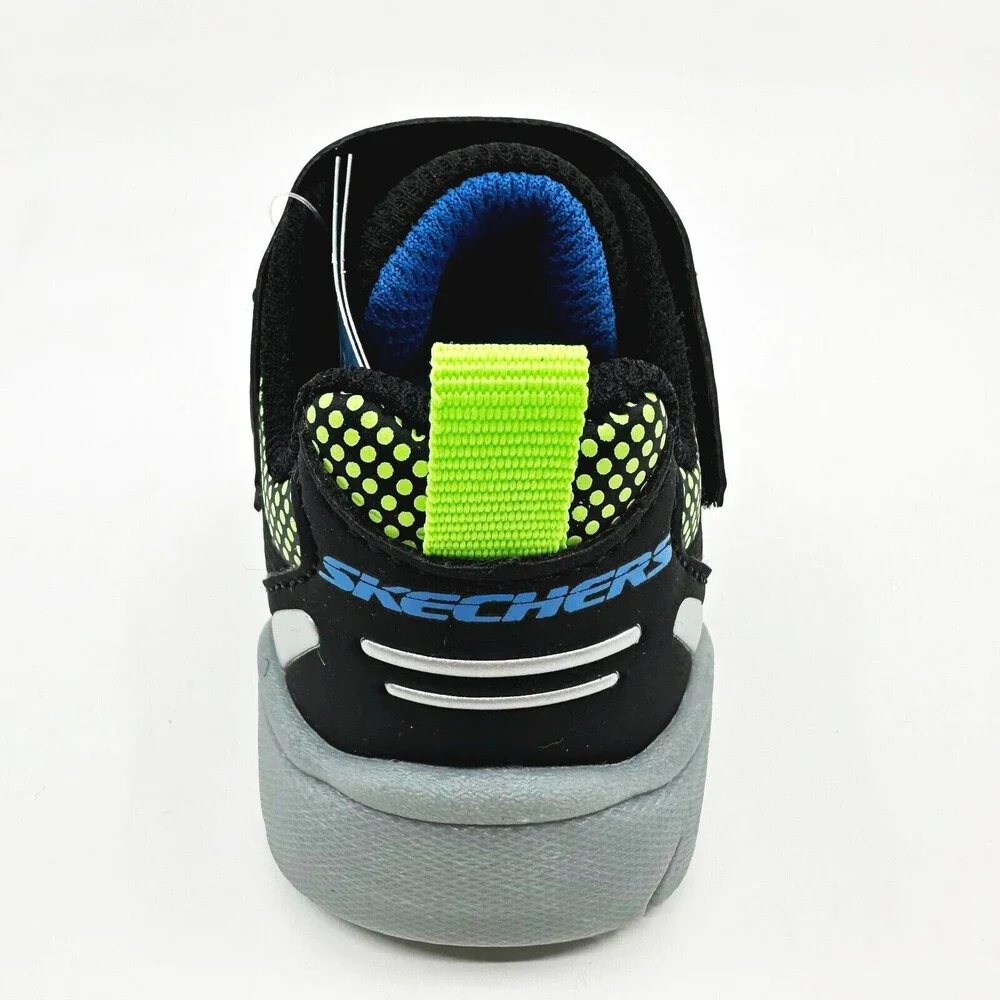 Skechers Mighty Stride Black Lime Toddlers Boys Size 5 Sneakers